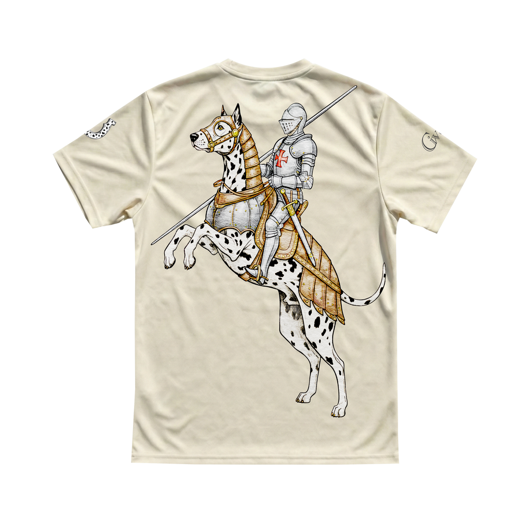 The Charging Dalmatian Knight Performance Tee